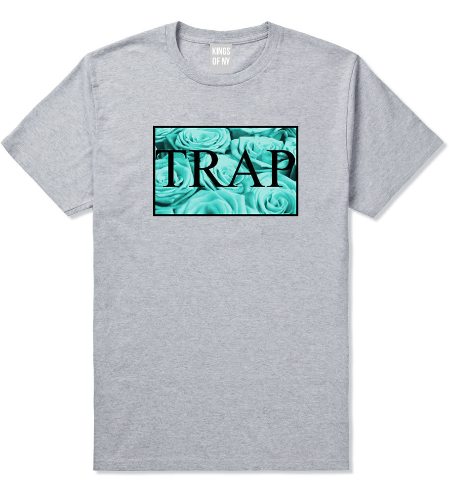Trap Floral Style Hood Music Hood Dope T-Shirt In Grey by Kings Of NY