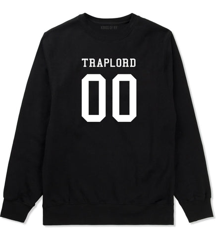Traplord Team Jersey 00 Trap Lord Boys Kids Crewneck Sweatshirt in Black By Kings Of NY