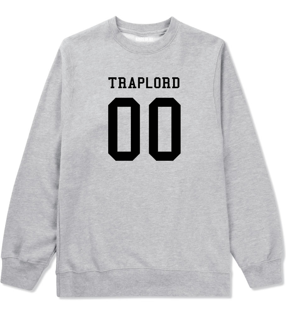 Traplord Team Jersey 00 Trap Lord Crewneck Sweatshirt in Grey By Kings Of NY