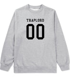 Traplord Team Jersey 00 Trap Lord Boys Kids Crewneck Sweatshirt in Grey By Kings Of NY