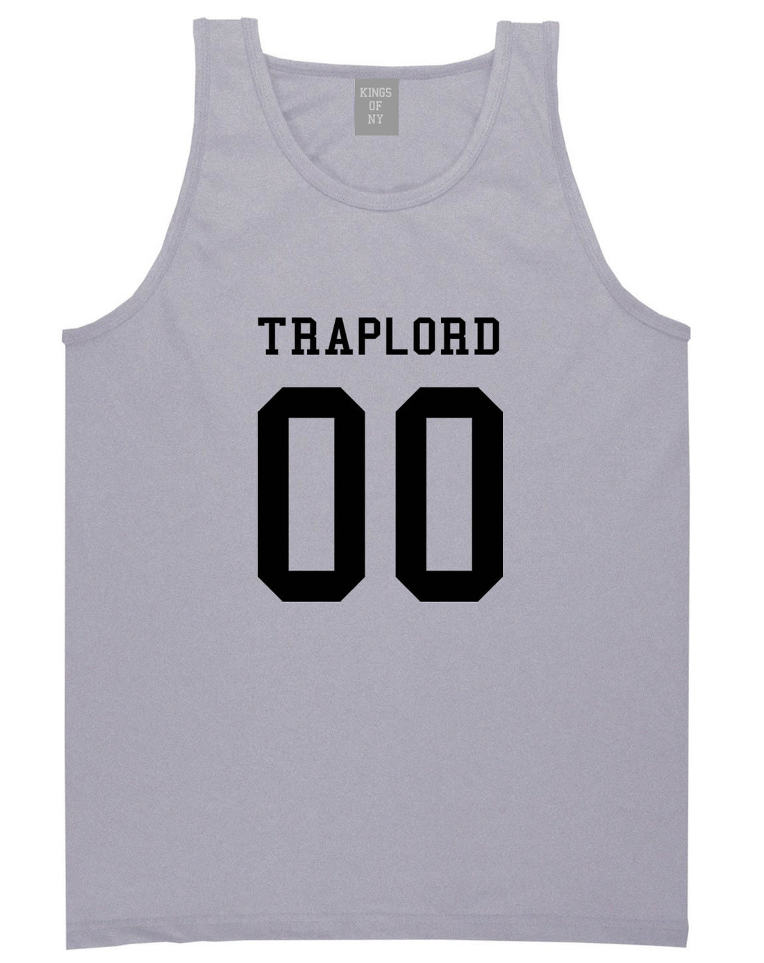 Traplord Team Jersey 00 Trap Lord Tank Top in Grey By Kings Of NY