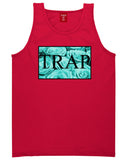Trap Floral Style Hood Music Hood Dope Tank Top In Red by Kings Of NY