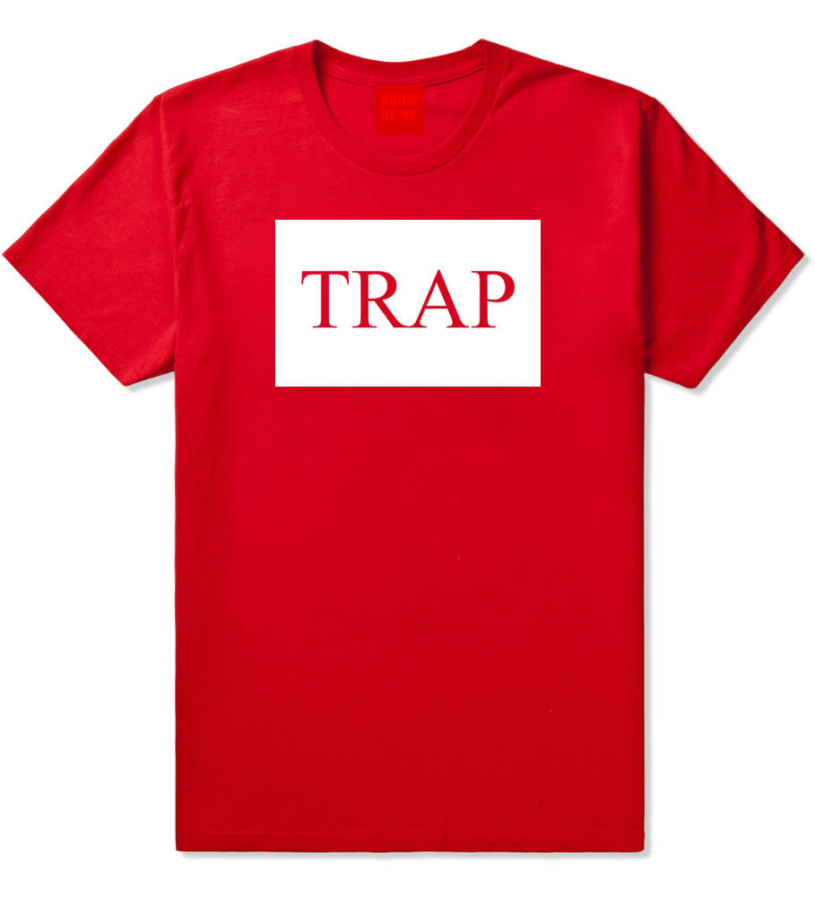 Trap Rectangle Logo Boys Kids T-Shirt in Red By Kings Of NY