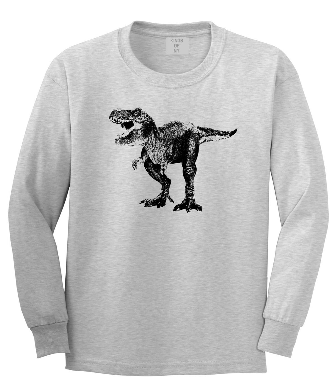 T-Rex Dinosaur Long Sleeve T-Shirt By Kings Of NY