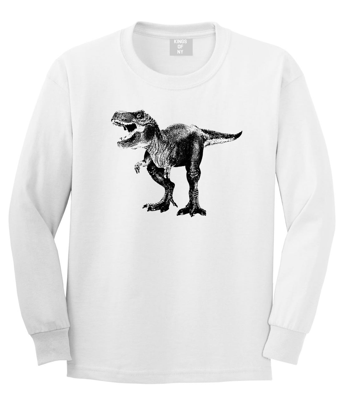 T-Rex Dinosaur Long Sleeve T-Shirt By Kings Of NY