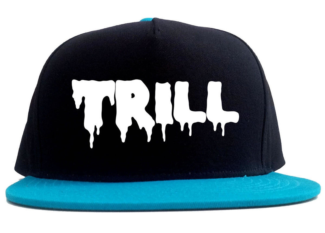 Trill Blood Drip Font 2 Tone Snapback Hat By Kings Of NY