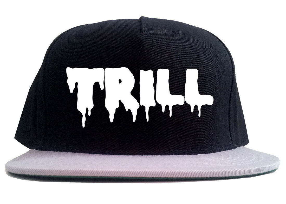 Trill Blood Drip Font 2 Tone Snapback Hat By Kings Of NY