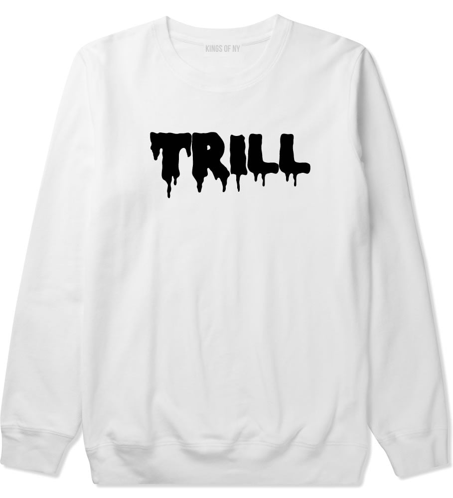 Trill Blood New York Bx Been Style Fashion Boys Kids Crewneck Sweatshirt in White by Kings Of NY