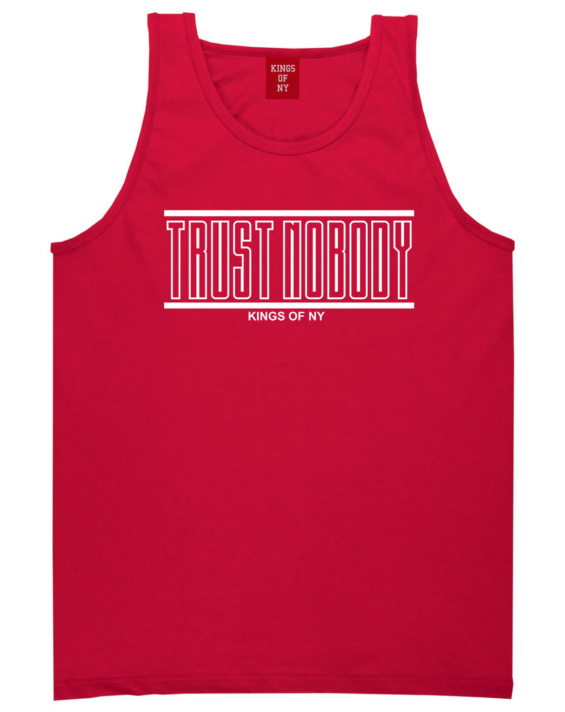 Kings Of NY Trust Nobody Tank Top in Red