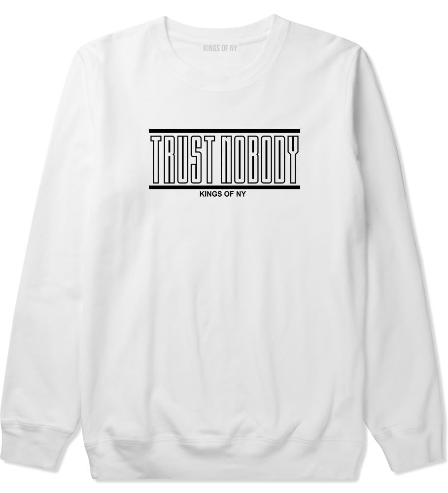 Kings Of NY Trust Nobody Crewneck Sweatshirt in White