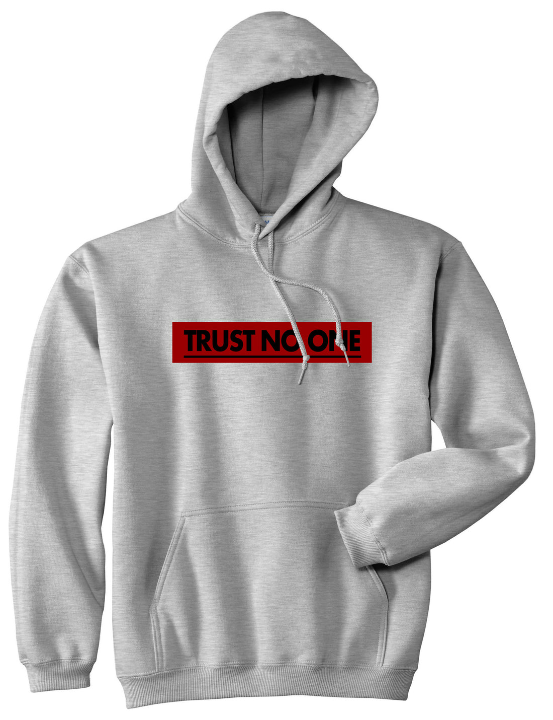 Trust No One Pullover Hoodie in Grey By Kings Of NY