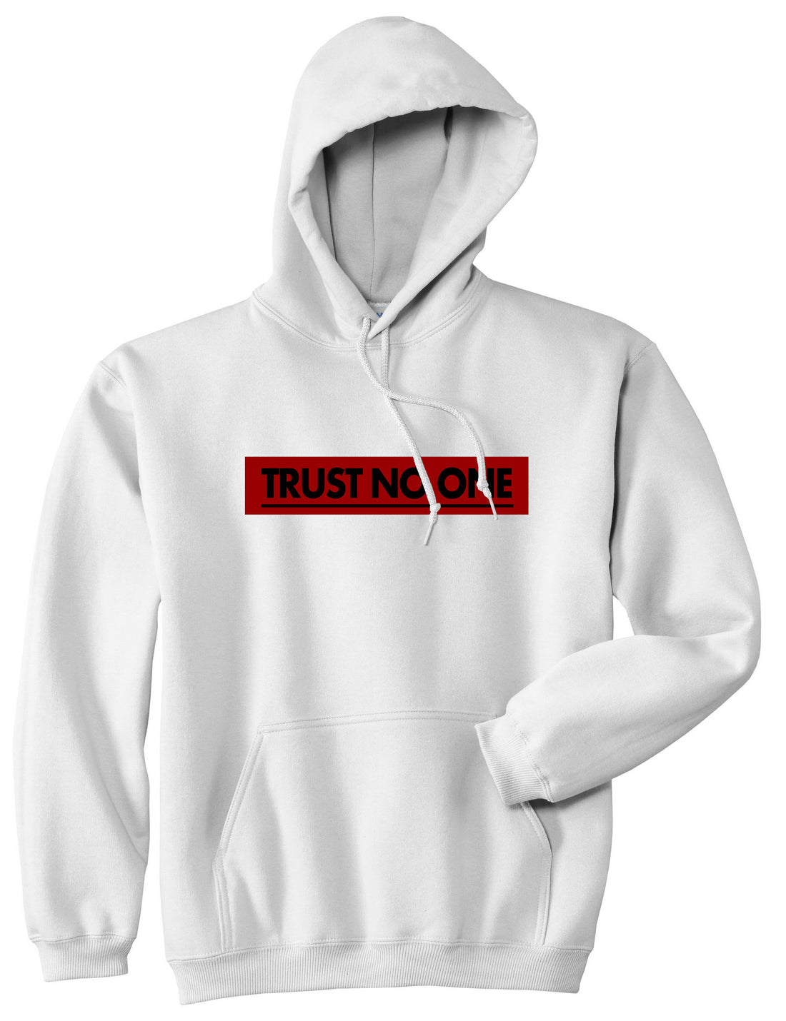 Trust No One Pullover Hoodie in White By Kings Of NY