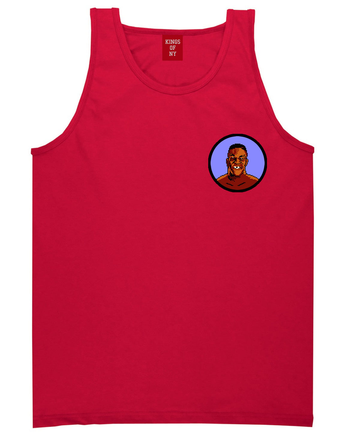 Tyson Logo Left Chest Classic  Gamer 64 Tank Top In Red by Kings Of NY