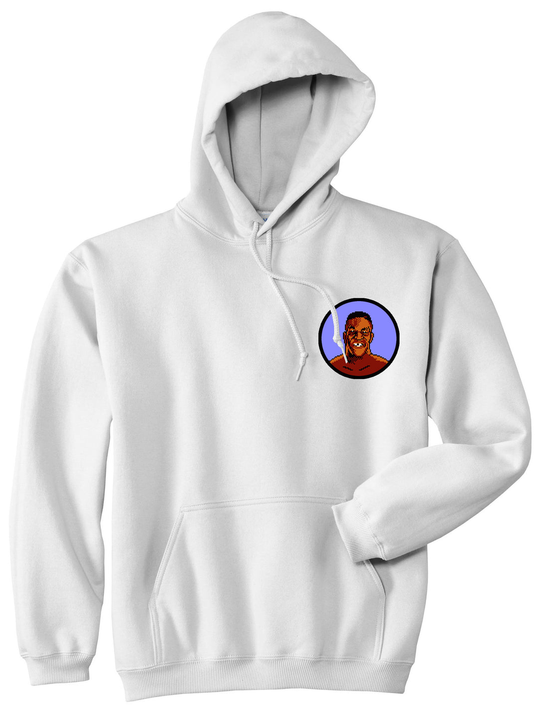 Tyson Logo Left Chest Classic  Gamer 64 Boys Kids Pullover Hoodie Hoody in White by Kings Of NY