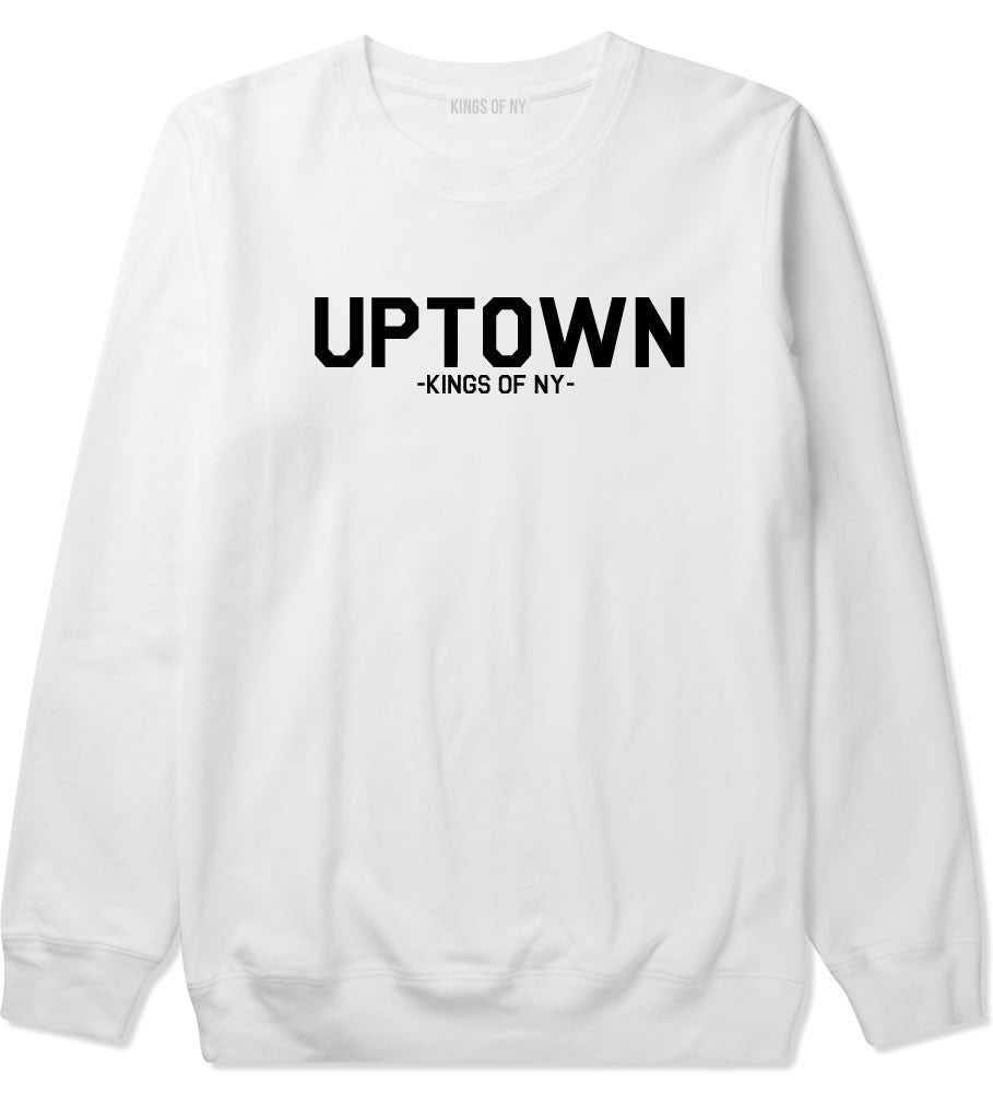 UPTOWN nyc New York Crewneck Sweatshirt in White