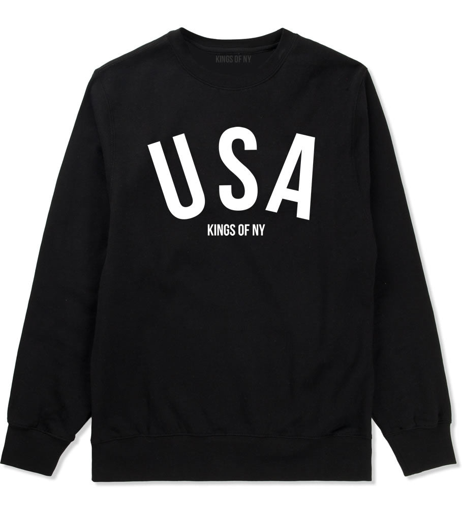 USA Crewneck Sweatshirt in Black by Kings Of NY