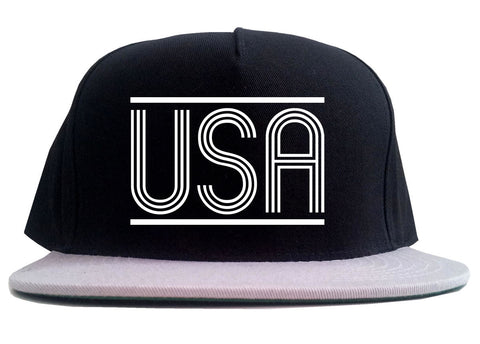 USA America Fall15 2 Tone Snapback Hat in Black and Grey by Kings Of NY