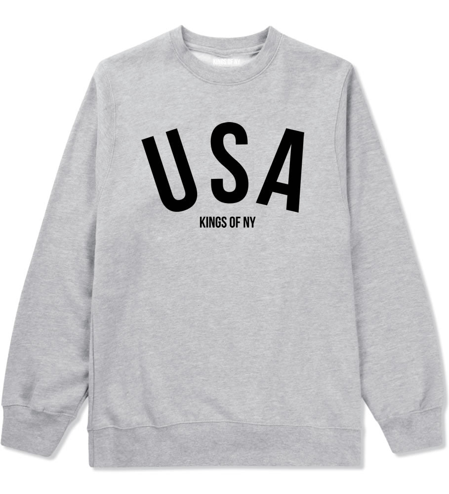 USA Crewneck Sweatshirt in Grey by Kings Of NY