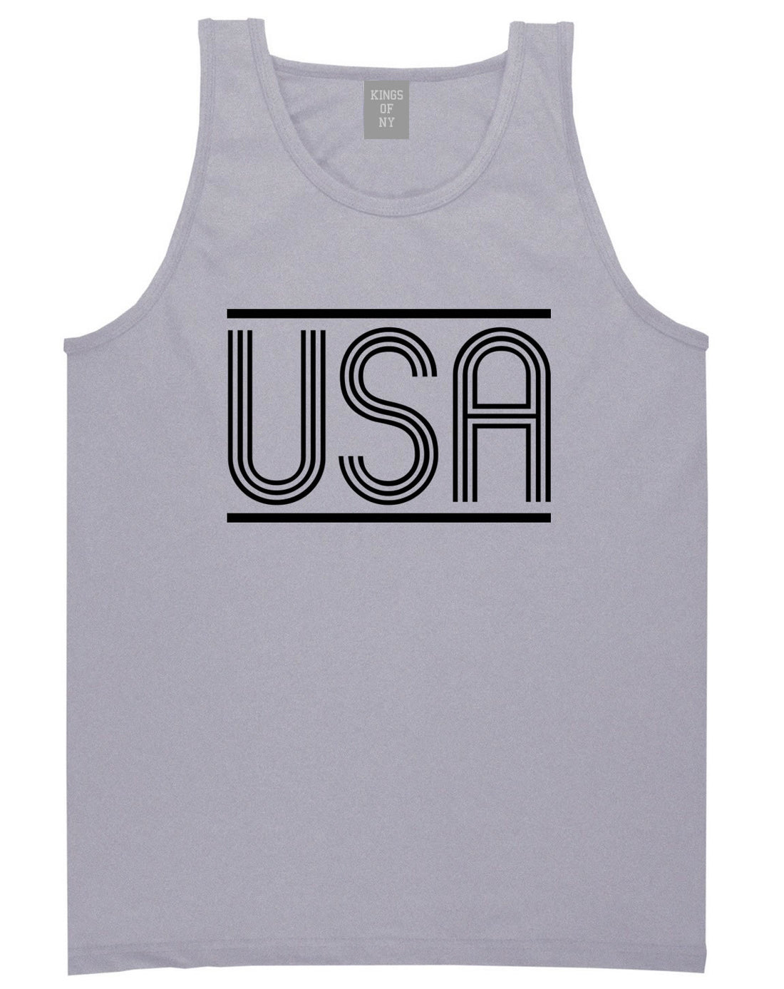 USA America Fall15 Tank Top in Grey by Kings Of NY