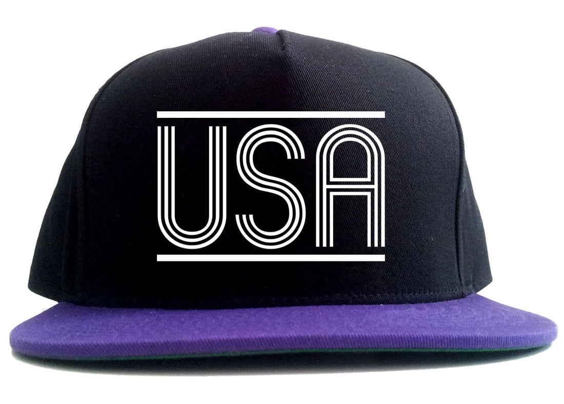 USA America Fall15 2 Tone Snapback Hat in Black and Purple by Kings Of NY