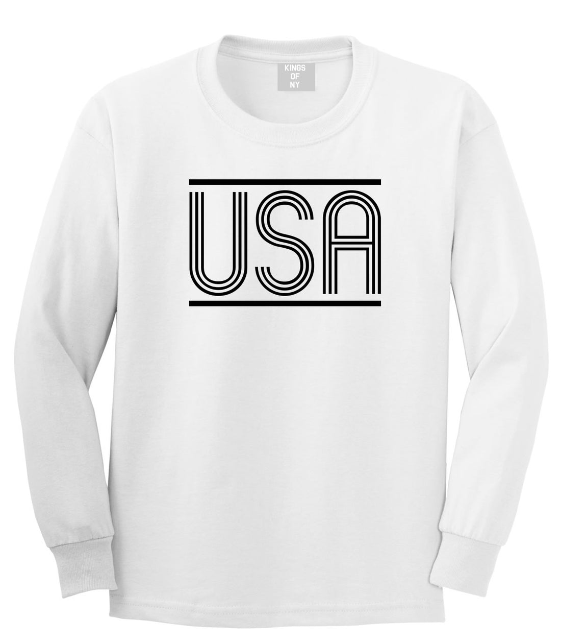 USA America Fall15 Long Sleeve T-Shirt in White by Kings Of NY