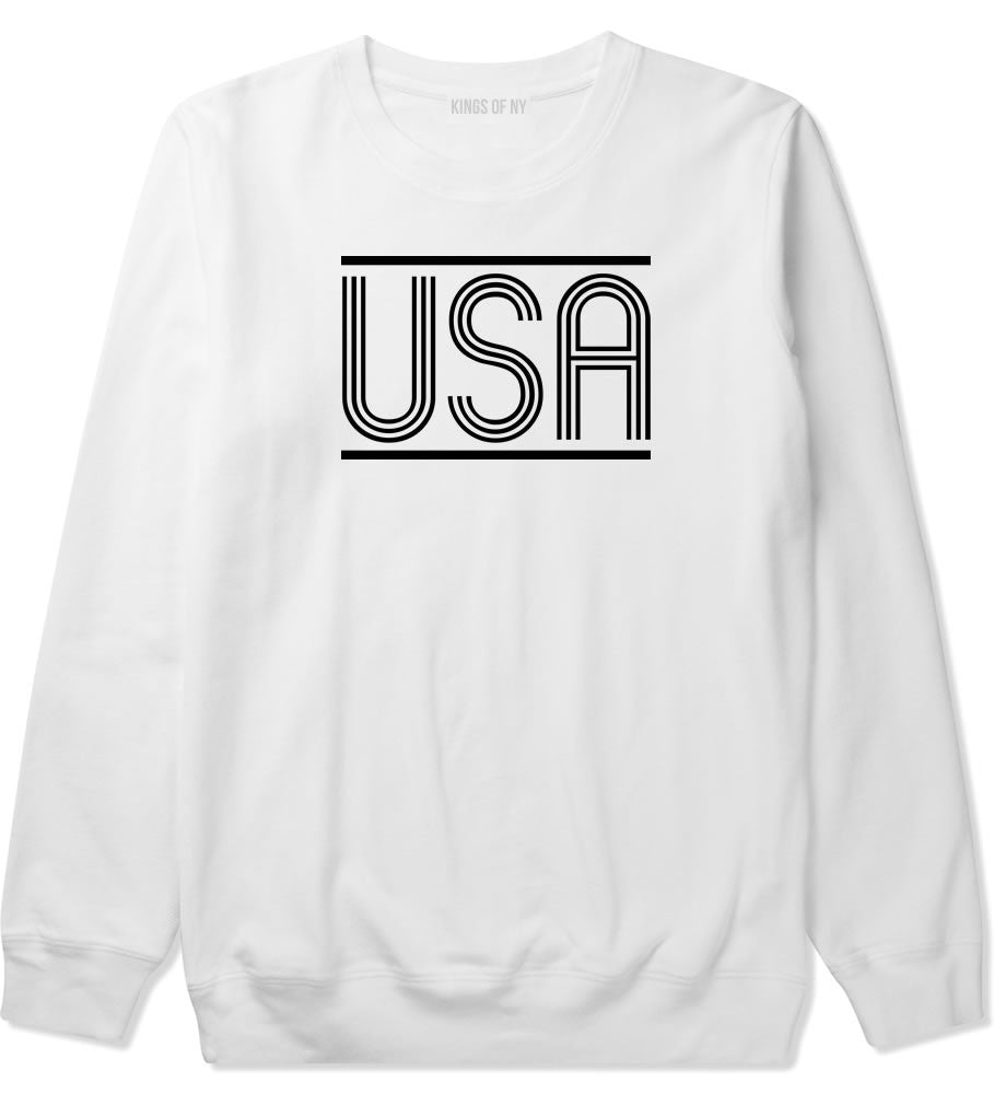 USA America Fall15 Boys Kids Crewneck Sweatshirt in White by Kings Of NY
