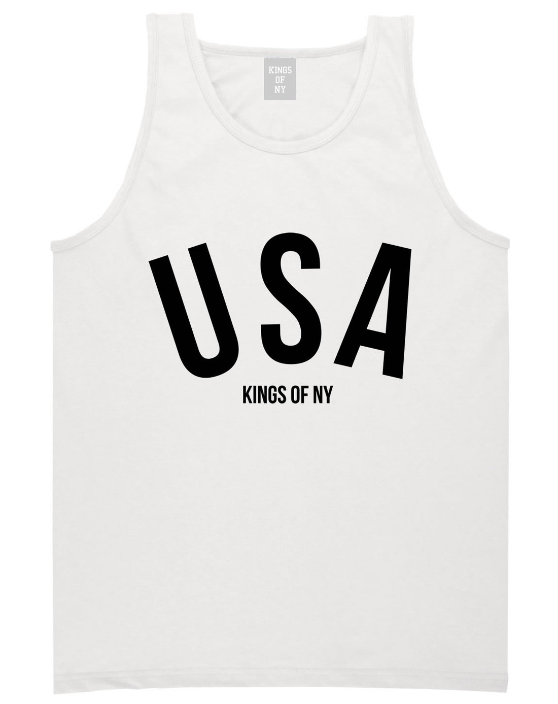 USA Tank Top in White by Kings Of NY