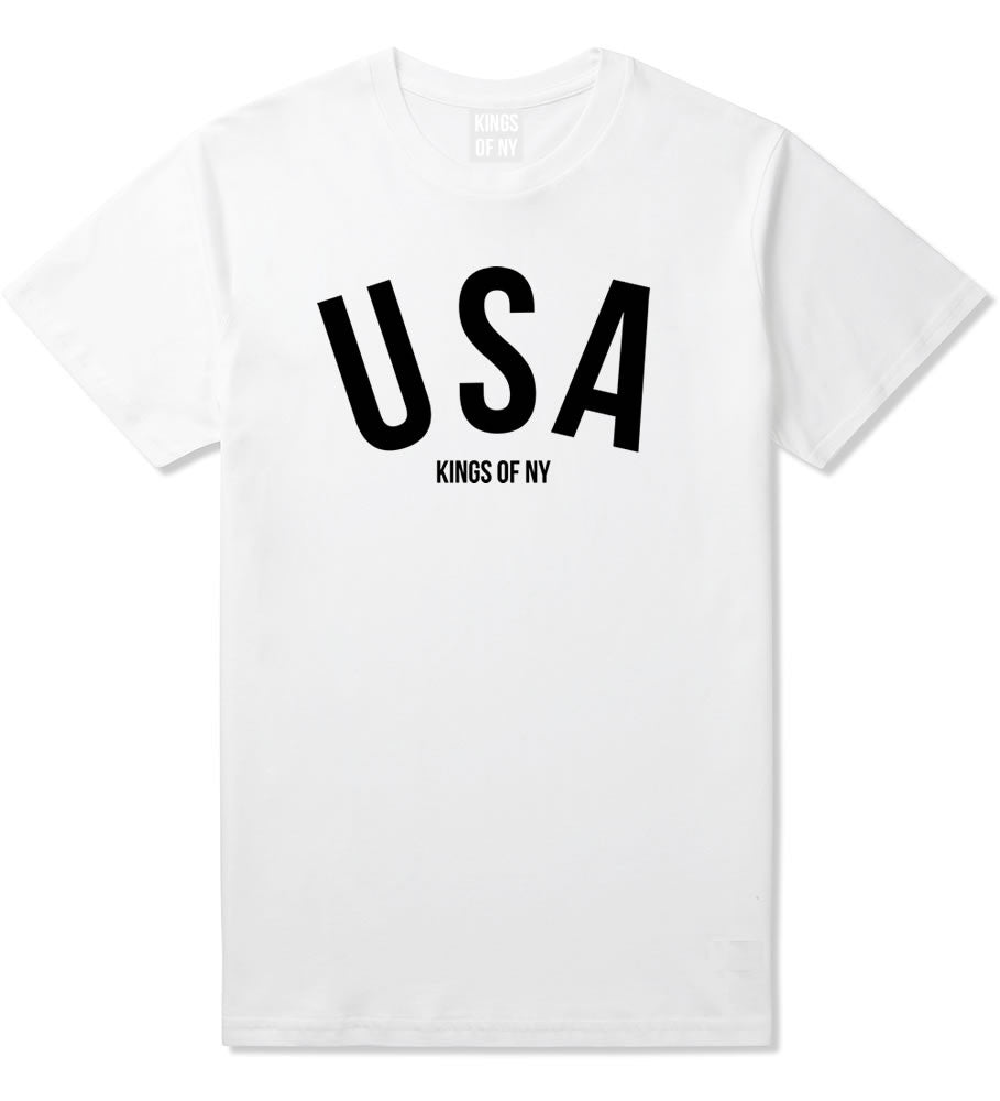 USA T-Shirt in White by Kings Of NY