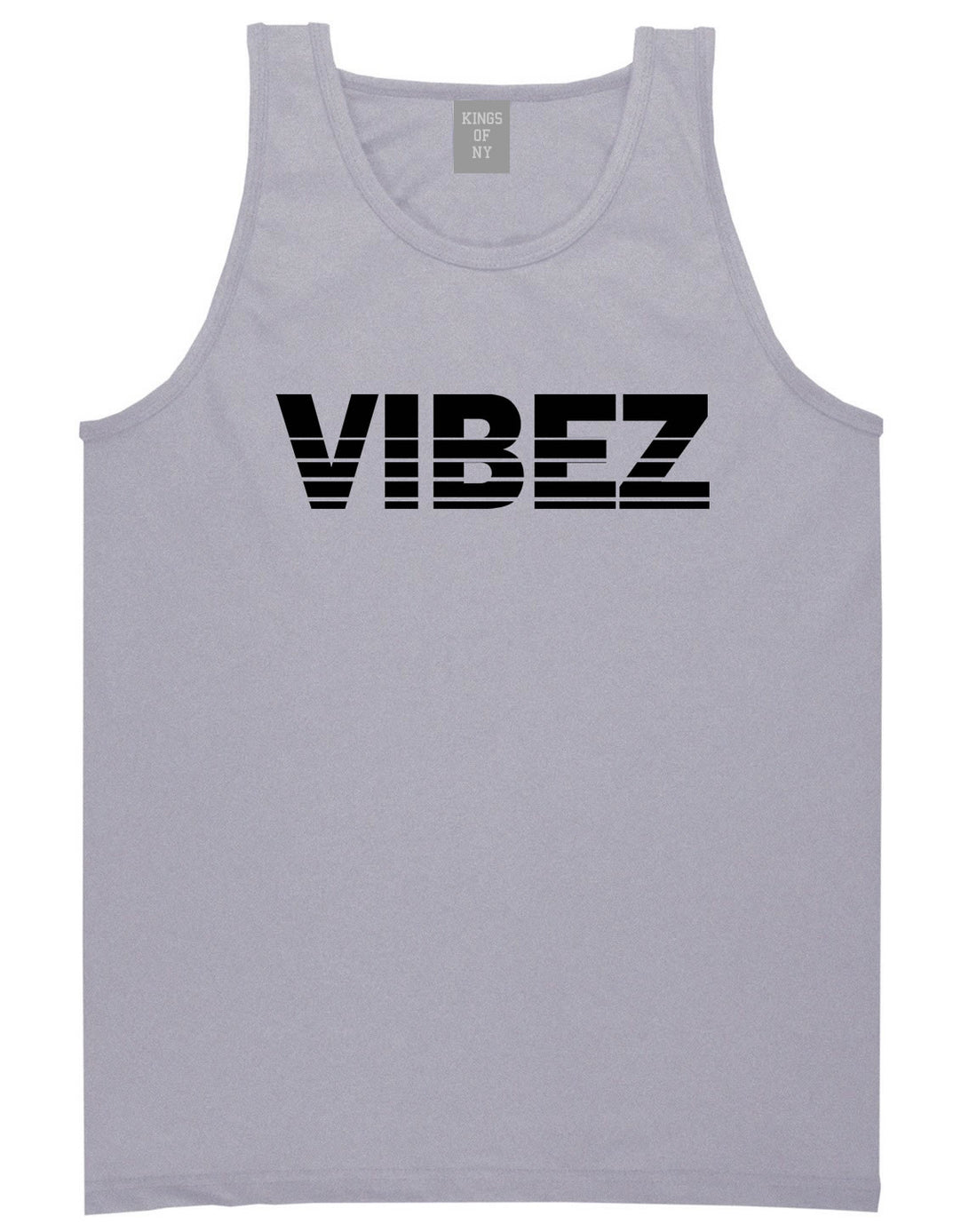 VIBEZ Racing Style Tank Top in Grey by Kings Of NY