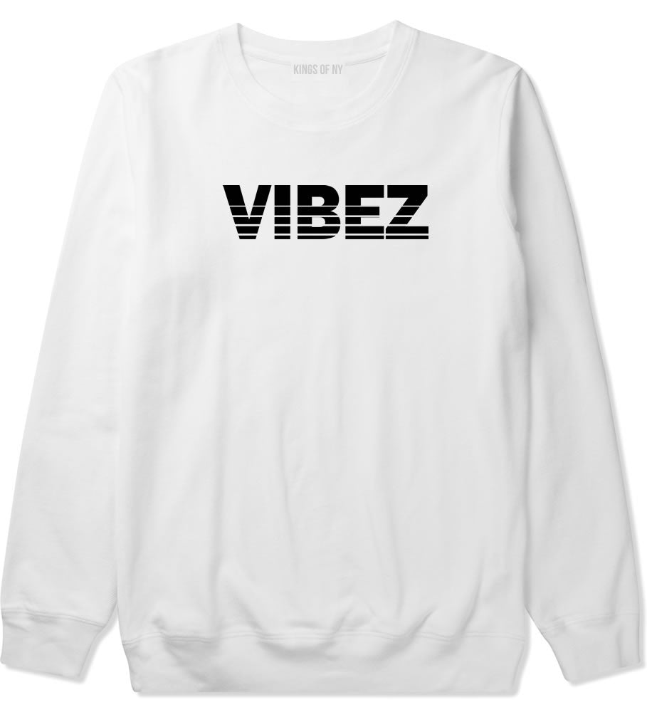 VIBEZ Racing Style Crewneck Sweatshirt in White by Kings Of NY