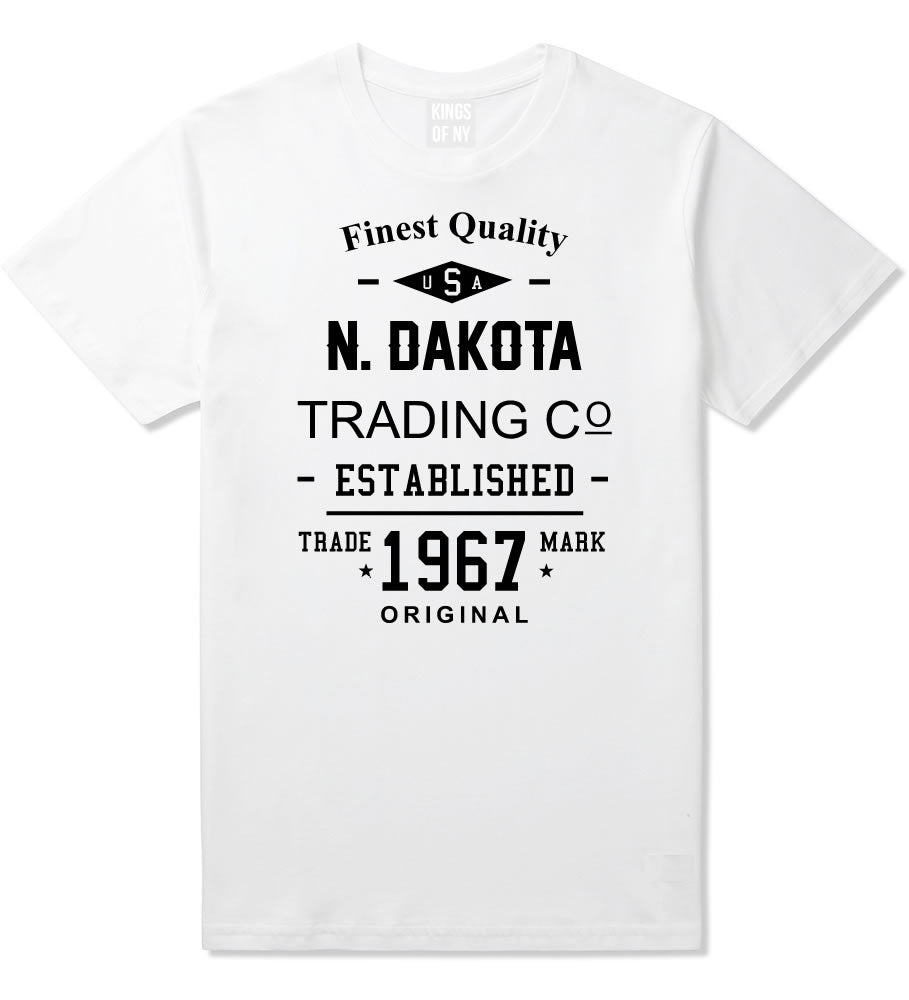 Vintage North Dakota State Finest Quality Trading Co Mens T-Shirt By Kings Of NY