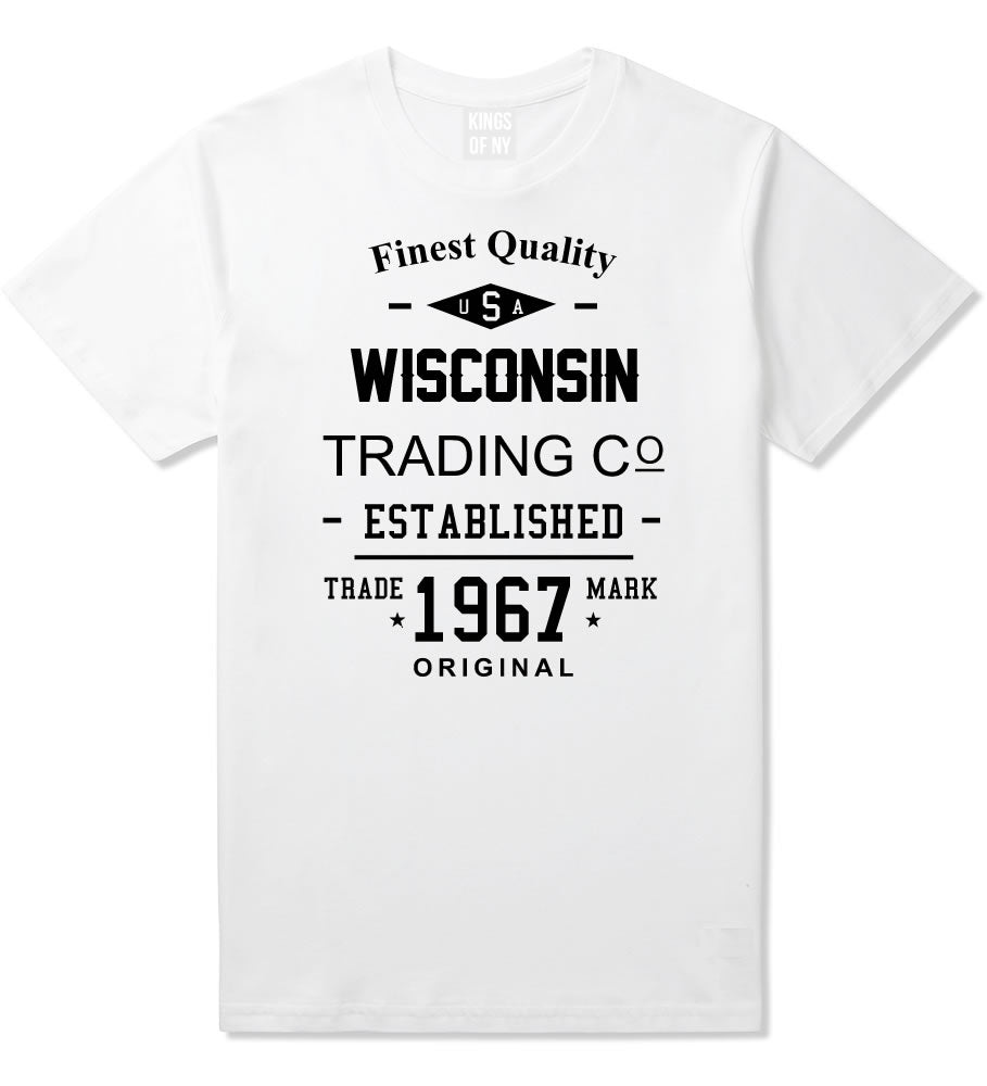 Vintage Wisconsin State Finest Quality Trading Co Mens T-Shirt By Kings Of NY