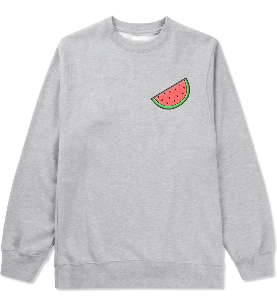 Watermelon Emoji Meme Chest Crewneck Sweatshirt