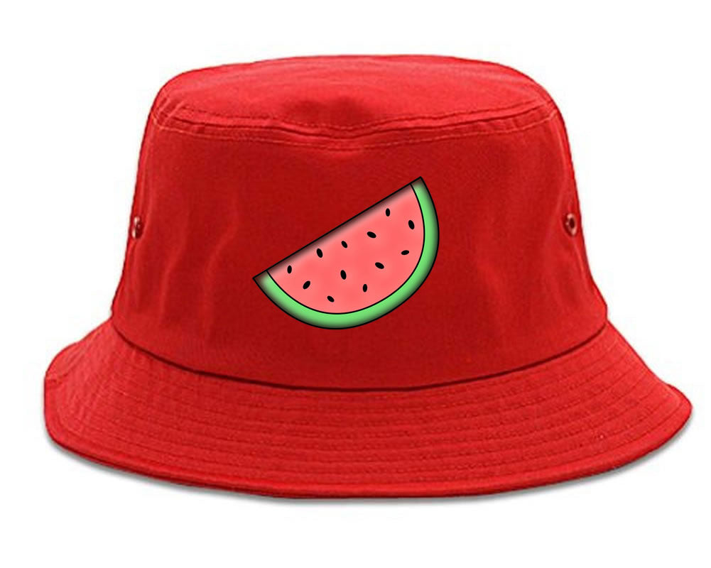 Watermelon Emoji Meme Chest Bucket Hat Cap