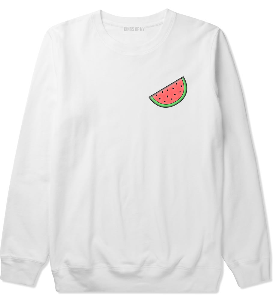 Watermelon Emoji Meme Chest Crewneck Sweatshirt