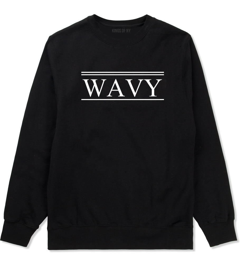 Wavy Harlem Crewneck Sweatshirt in Black By Kings Of NY