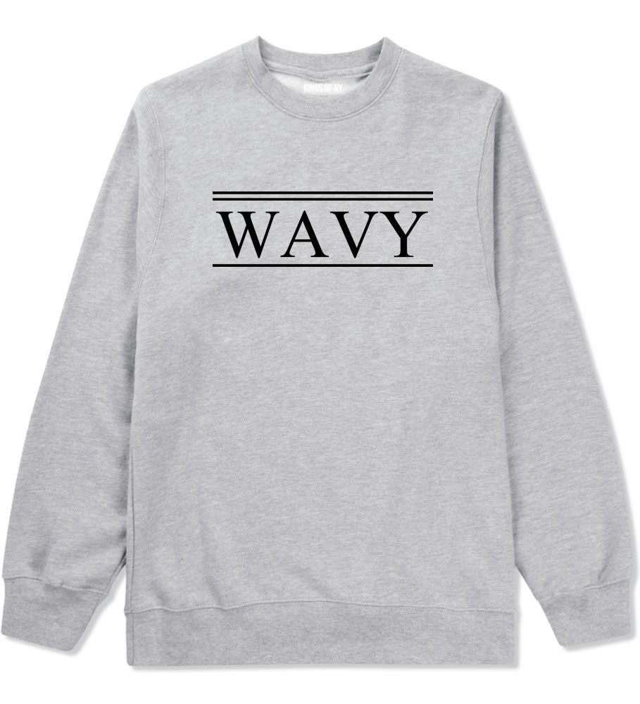 Wavy Harlem Crewneck Sweatshirt in Grey By Kings Of NY