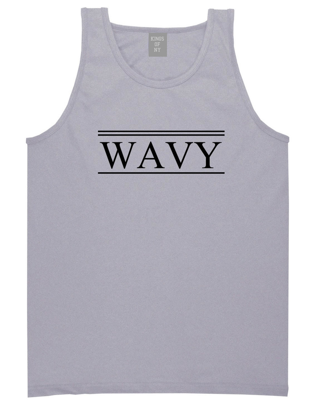 Wavy Harlem Tank Top in Grey By Kings Of NY