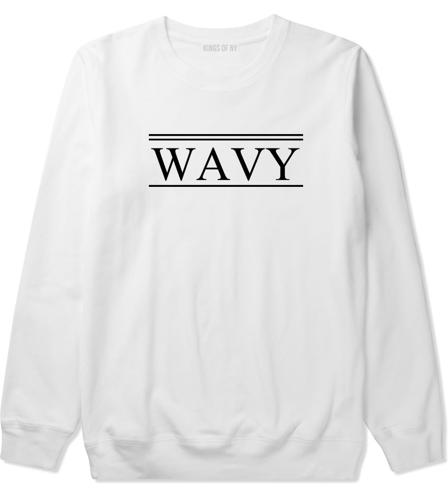 Wavy Harlem Crewneck Sweatshirt in White By Kings Of NY