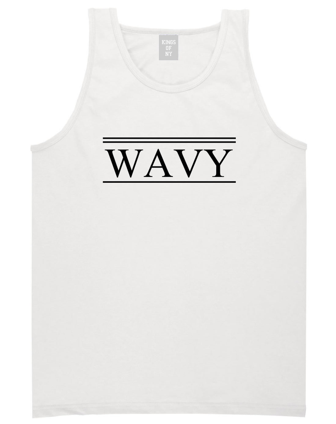 Wavy Harlem Tank Top in White By Kings Of NY