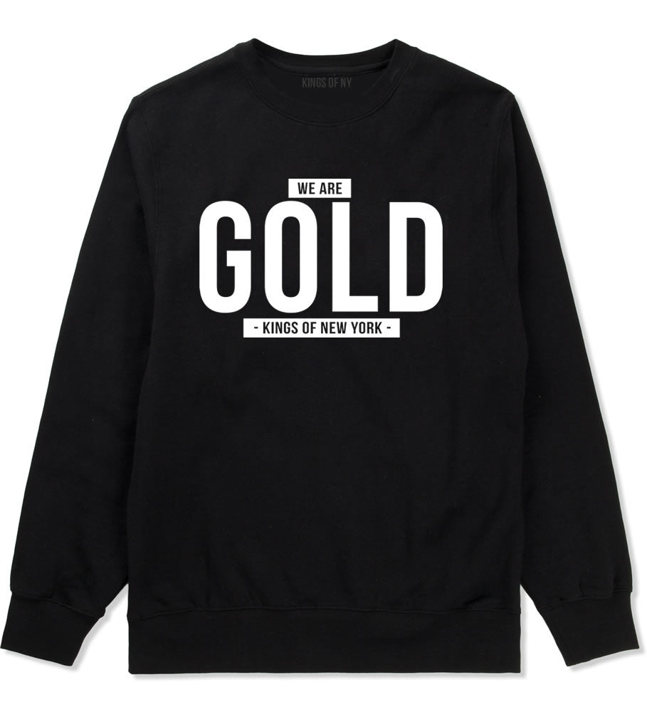Kings Of NY We Are Gold Crewneck Sweatshirt in Black
