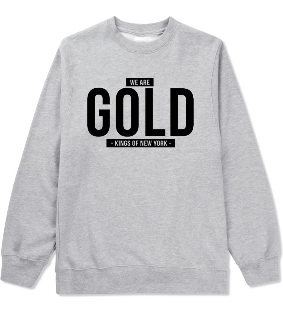 Kings Of NY We Are Gold Crewneck Sweatshirt in Grey