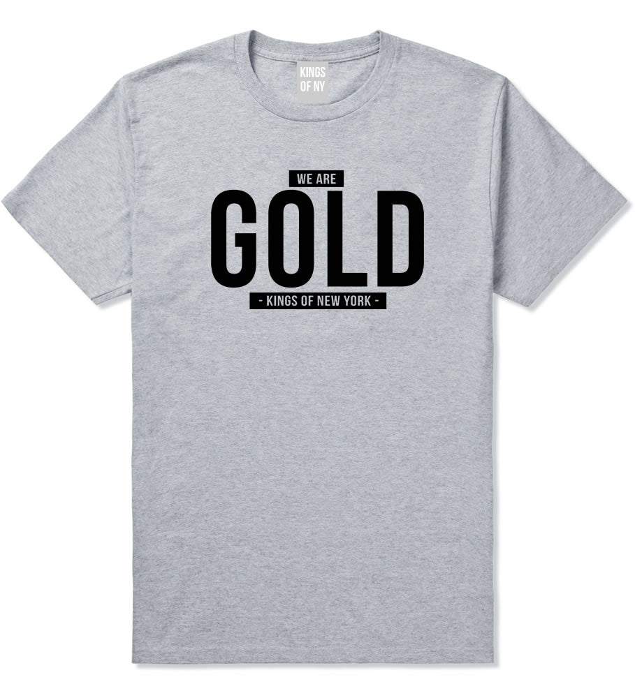 Kings Of NY We Are Gold T-Shirt in Grey