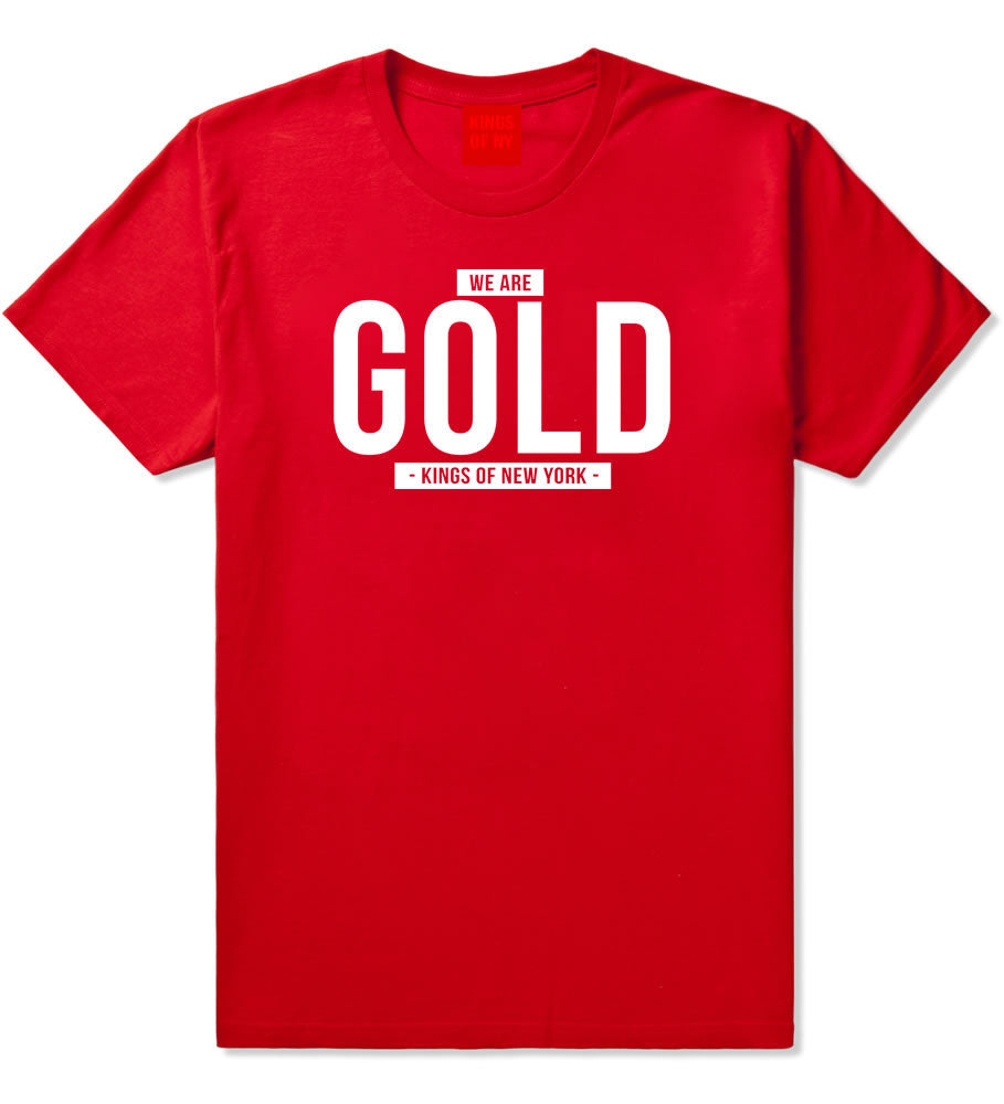 Kings Of NY We Are Gold T-Shirt in Red