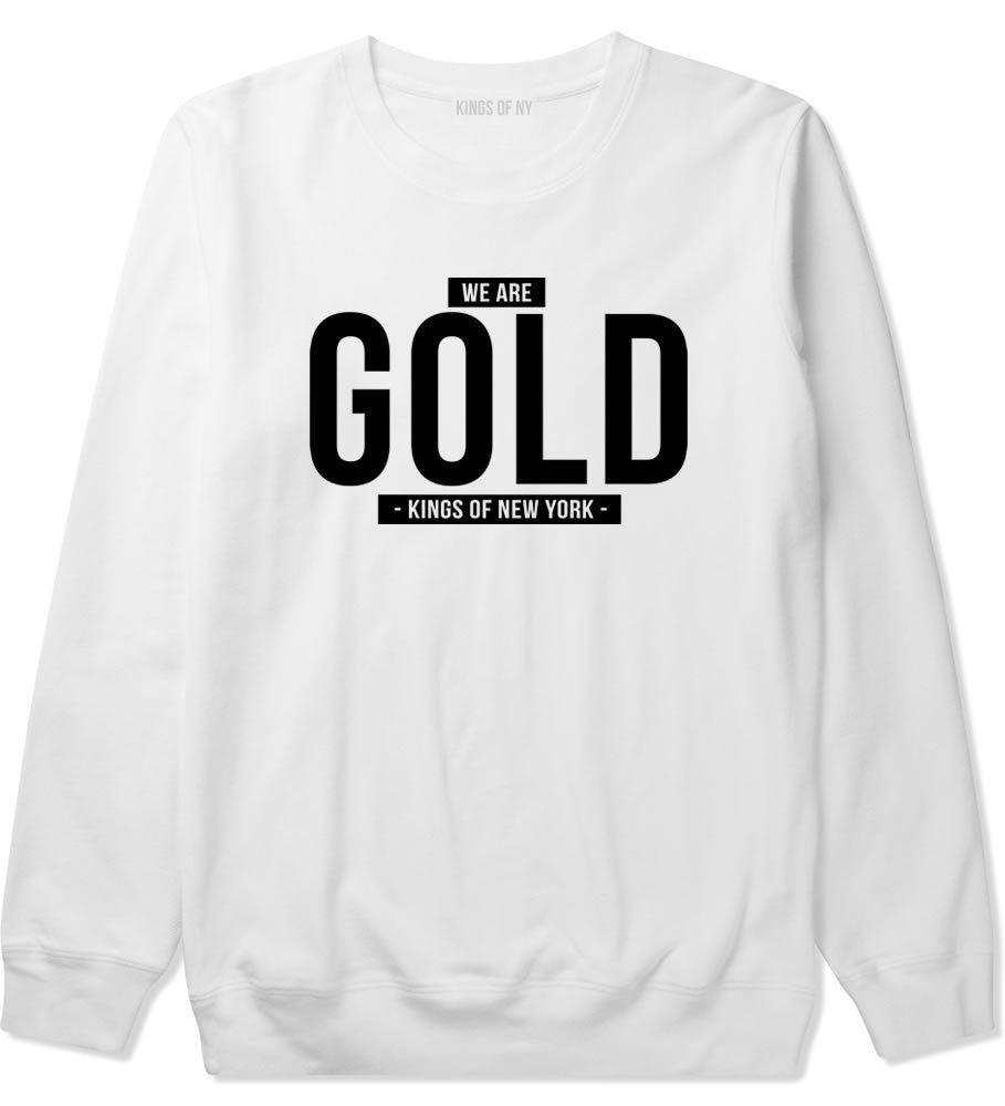 Kings Of NY We Are Gold Crewneck Sweatshirt in White