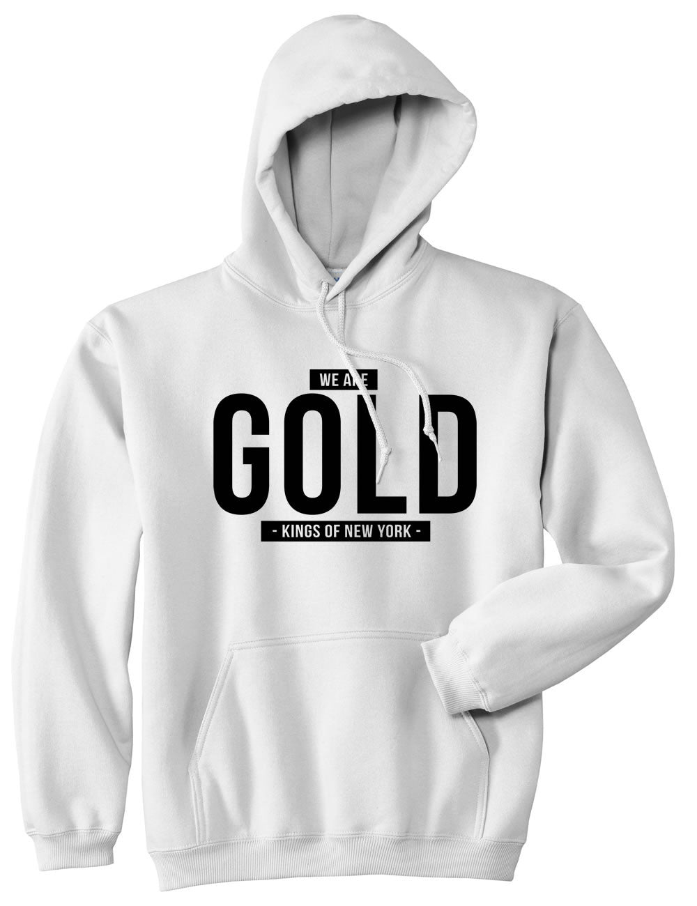 Kings Of NY We Are Gold Pullover Hoodie Hoody in White