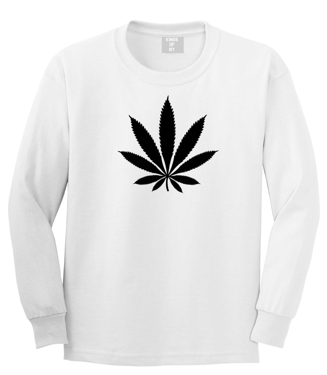Weed Leaf Marijuana Long Sleeve T-Shirt by Kings Of NY