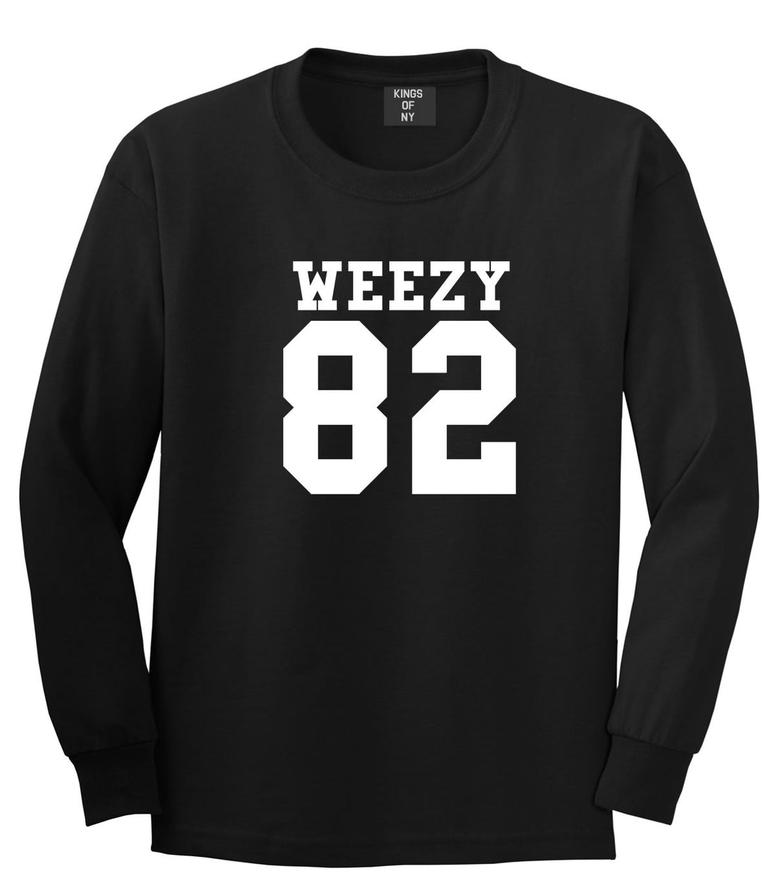 Weezy 82 Team Long Sleeve T-Shirt in Black by Kings Of NY