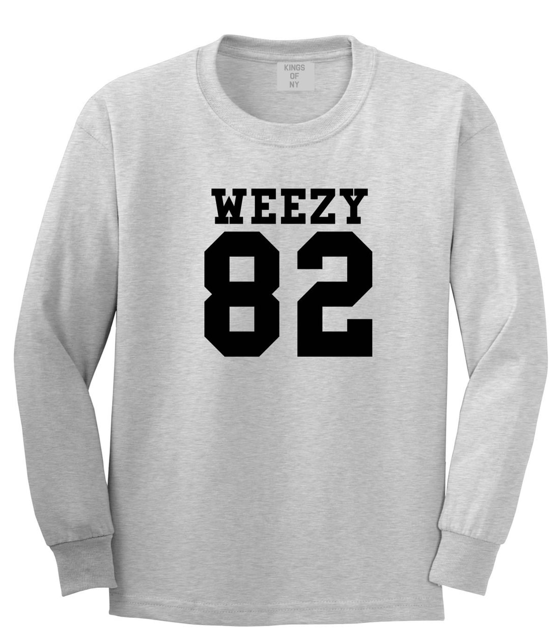 Weezy 82 Team Long Sleeve T-Shirt in Grey by Kings Of NY