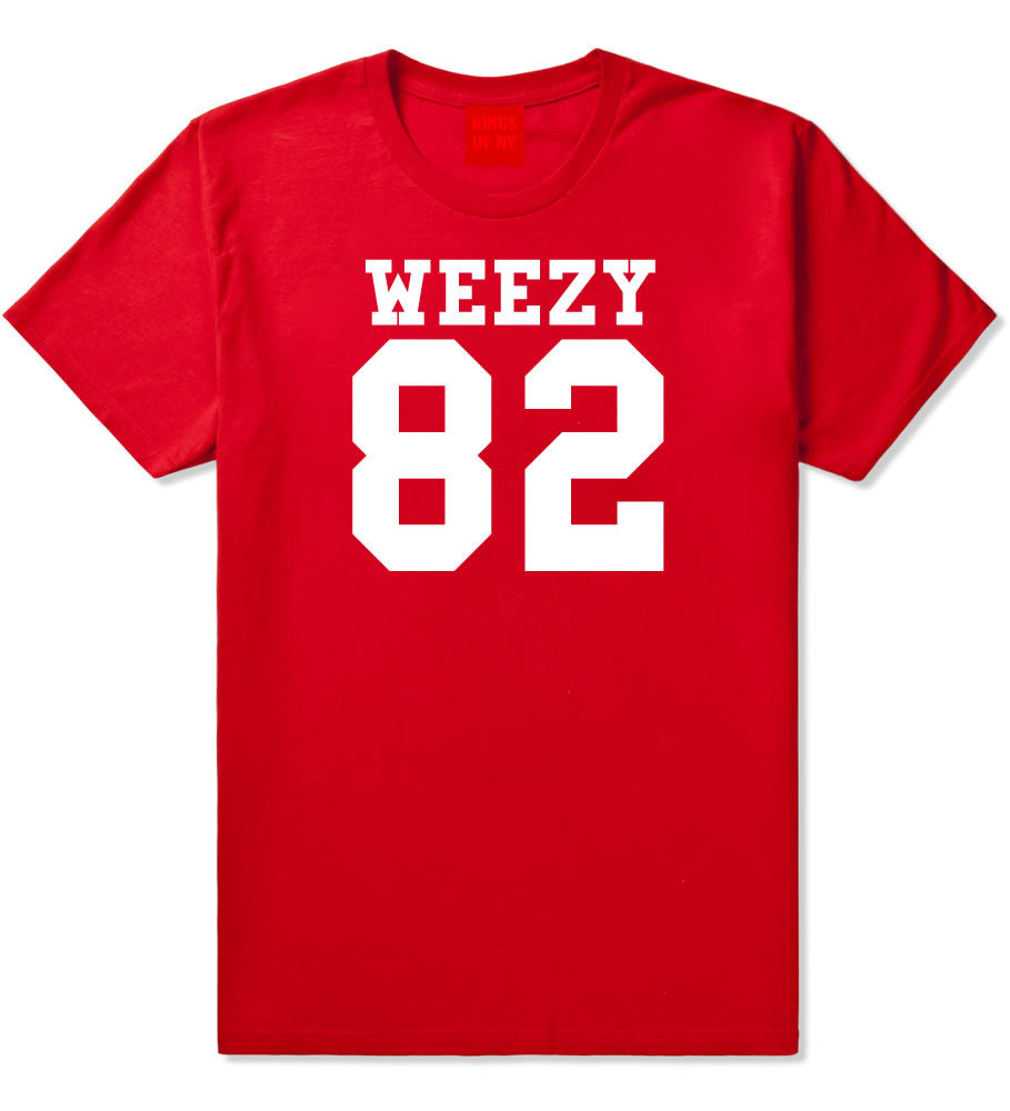 Weezy 82 Team T-Shirt in Red by Kings Of NY